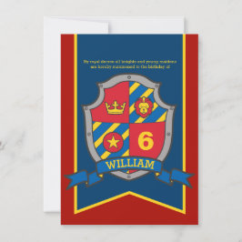 Cavaleiros, escudo medieval, crianças, convites pa