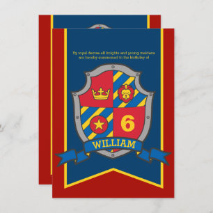 Cavaleiros, escudo medieval, crianças, convites pa