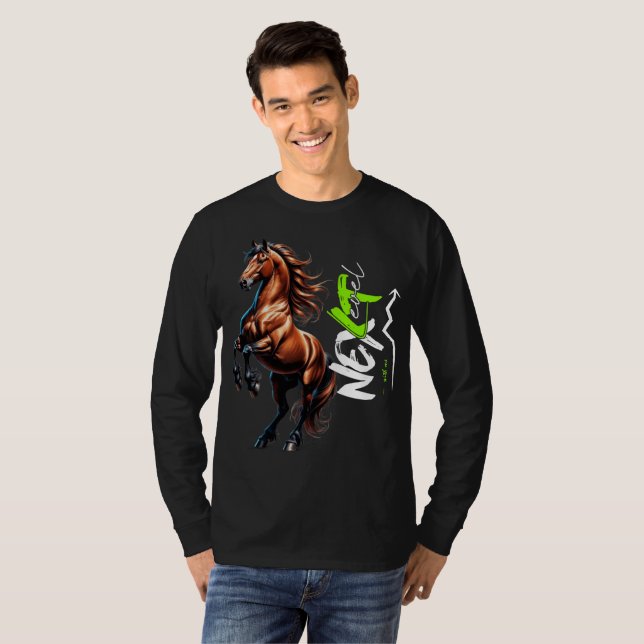 cavaleiros t-shirts animais ilustração cavalos eng (Frente Completa)