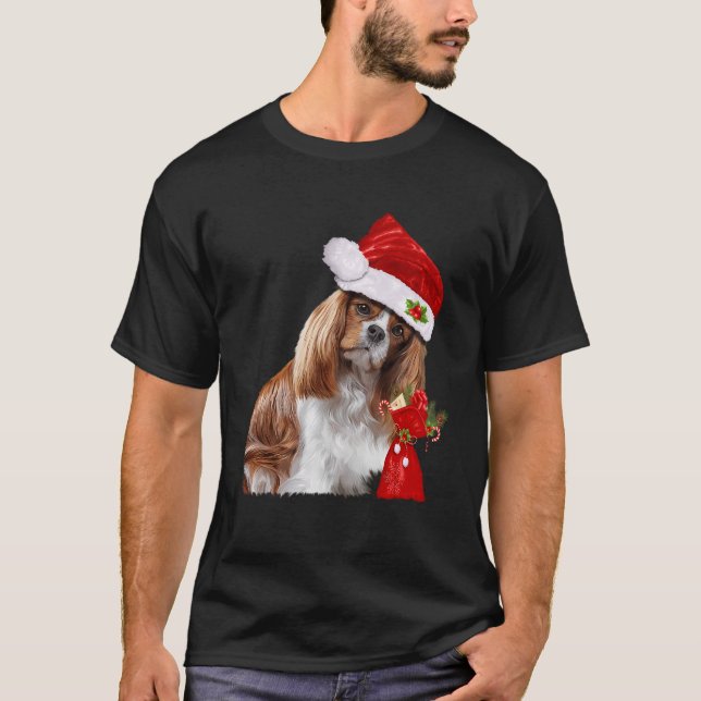 Cavalier King Charles Spaniel Camisa De Natal (Frente)