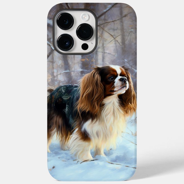 Cavalier King Charles Spaniel Deixe Nevar Natal  (Verso)