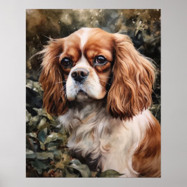 Cavalier King Charles Spaniel Dog Art Impressão