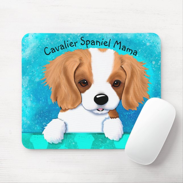 Cavalier King Charles Spaniel Dog Mousepad (Com mouse)