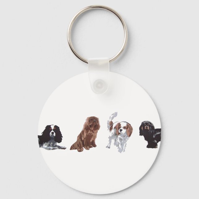 cavalier King Charles Spaniel keyring, chaveiro (Frente)