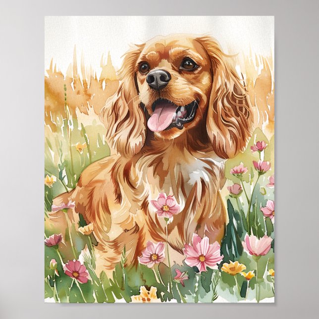 Cavalier King Charles Spaniel Wall Art Impressão (Frente)