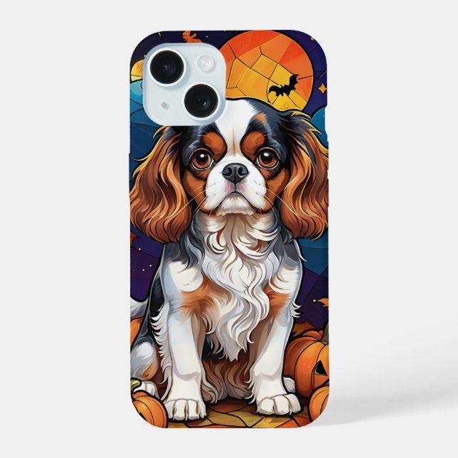 Cavalier King Charles StainGlass Halloween (Verso)
