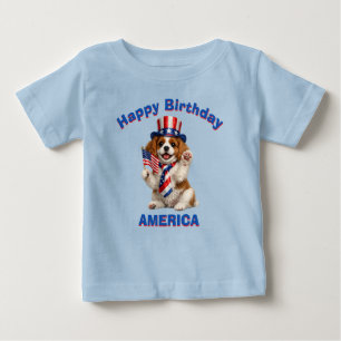 Cavalier Spaniel Filhote (2d) Camiseta Patriótica 