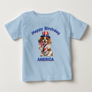Cavalier Spaniel Puppy (2d) Patriotic Kid T-Shirt