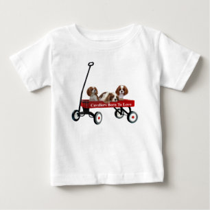 Cavaliers na camisa unisex da criança do vagão
