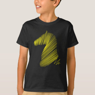 Cavalo Abstrato – Camiseta de Arte de Linha Minima