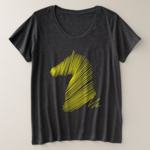 Cavalo Abstrato – Camiseta de Arte Minimalista de