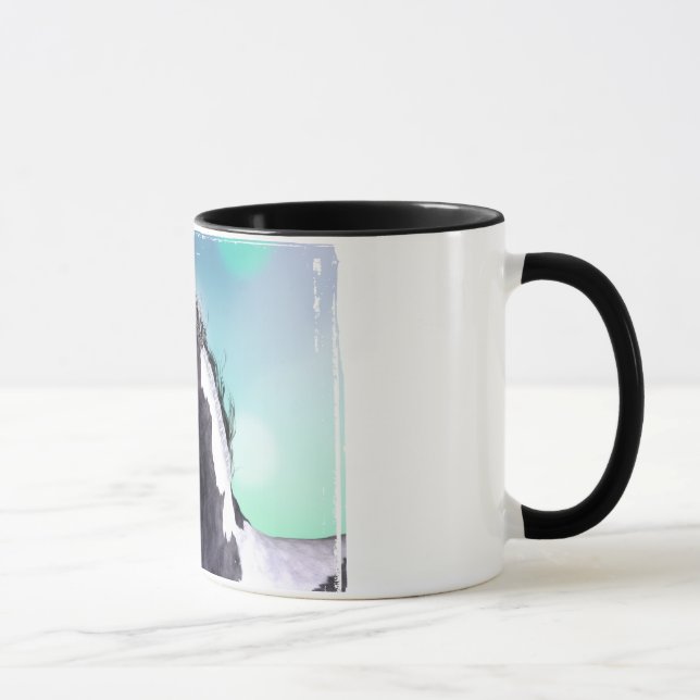 Cavalo aciganado de Vanner 11 onças. Caneca café (Direita)