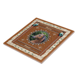 Cavalo - Azulejo de energia cerâmica