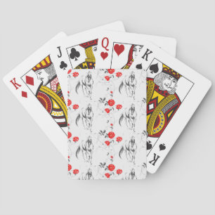 Cavalo Barroco em Cartas de Baralho