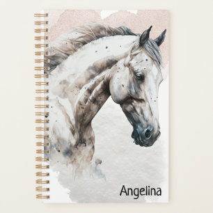 Cavalo Branco   Design Aquarela   Planejador