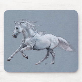 Cavalo branco Mousepad