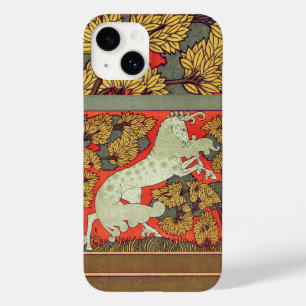 CAVALO BRANCO RAMPANTE, ÁRVORES NA WOODLAND Art N