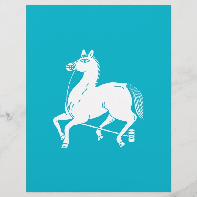 Cavalo campeão amarrado (Frente)