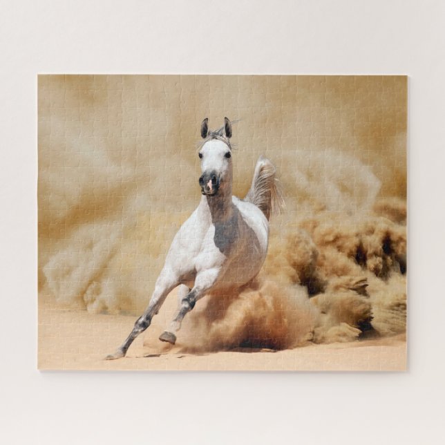 Cavalo correndo na areia, Quebra-cabeça do serrote (Horizontal)