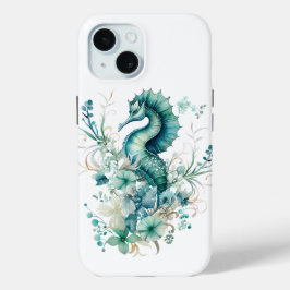 Cavalo Costeiro e iPhone Floral 15 Caso