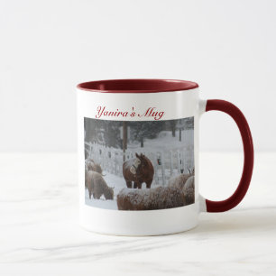 Cavalo da neve, a caneca de Yanira