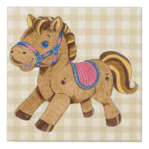 Cavalo de Brinquedo com Canvas falsa
