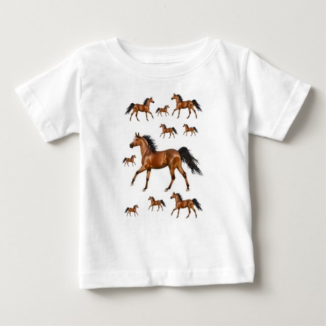 Cavalo de Camiseta de Bebê (Frente)