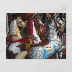 Cavalo de Carrossel em Cartão Postal