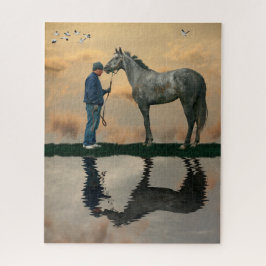 Cavalo De cinza E Quebra-cabeça De Vassoura De OTT