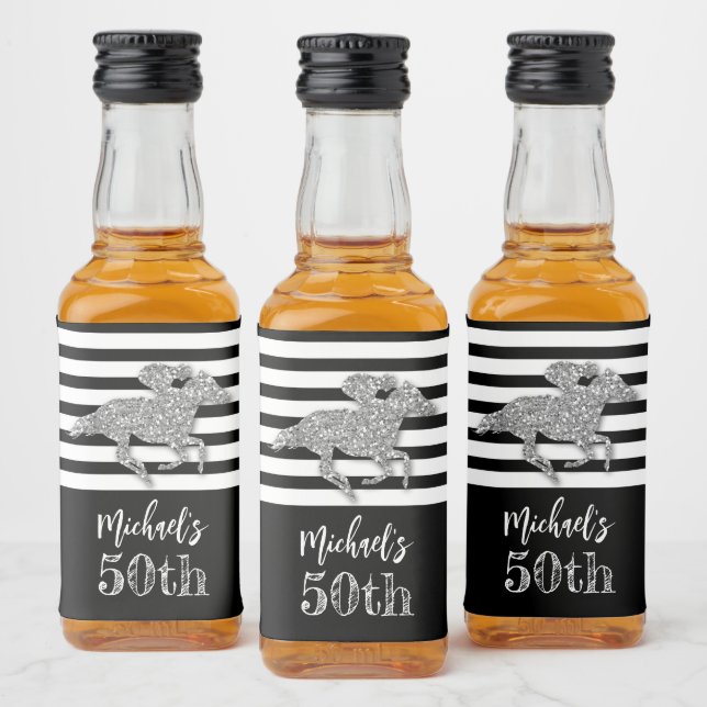 Cavalo de Corrida Dourada Falsa com Lágrimas em St (Garrafas)