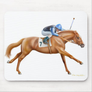 Cavalo de corrida Mousepad do puro-sangue