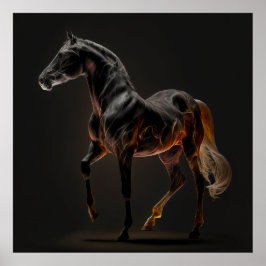 Cavalo de Fogo, Abstrato, Parede de Impressão de A