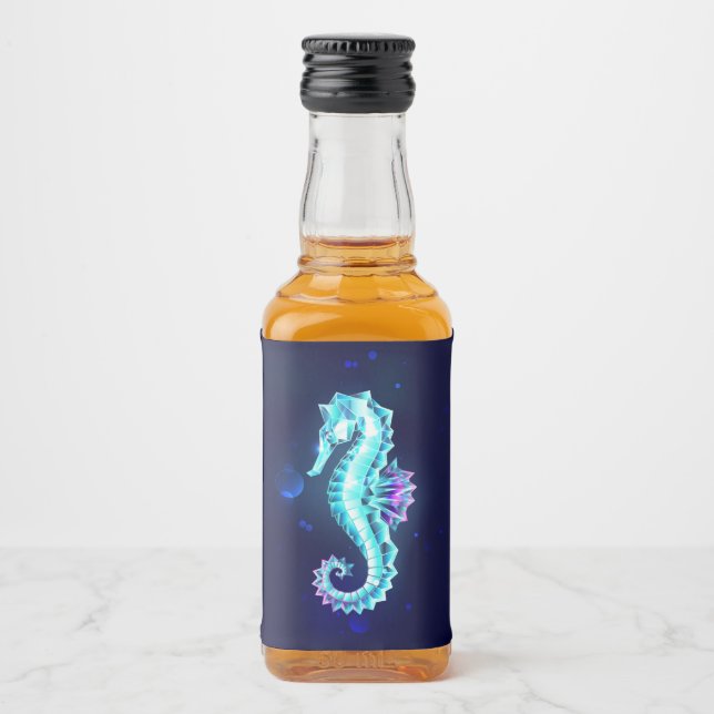 Cavalo de Gelo Cristal em Fundo Azul (Frente)