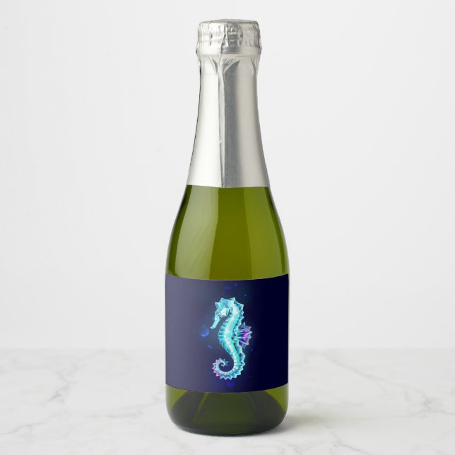 Cavalo de Gelo Cristal em Fundo Azul (Frente)