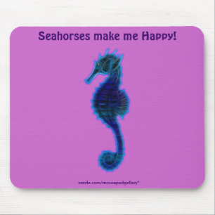 CAVALO de MAR (azuis & verdes) Mousepad