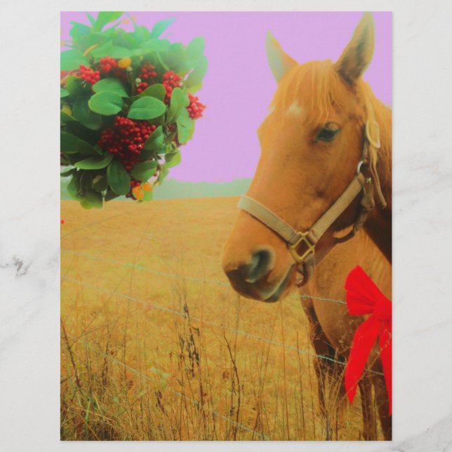 Cavalo de Natal do céu cor-de-rosa (Frente)