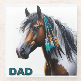 Cavalo de Tinta com Miçangas Nativas