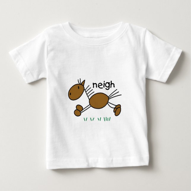 Cavalo diz Camisetas próximos e presentes (Frente)