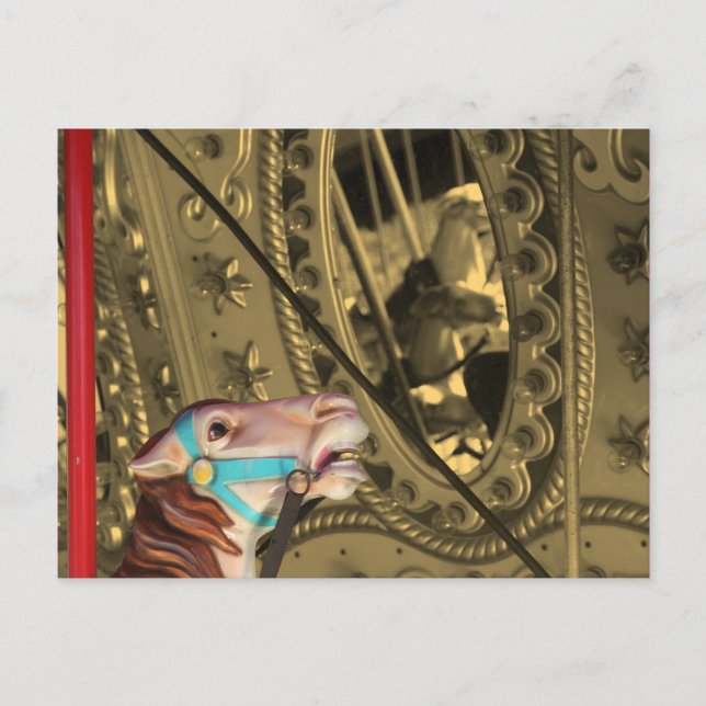 Cavalo do carrossel no cartão do Sepia (Frente)