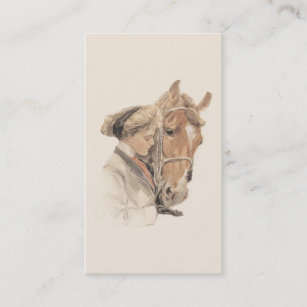 Cavalo e cartão de visita da senhora Lindo