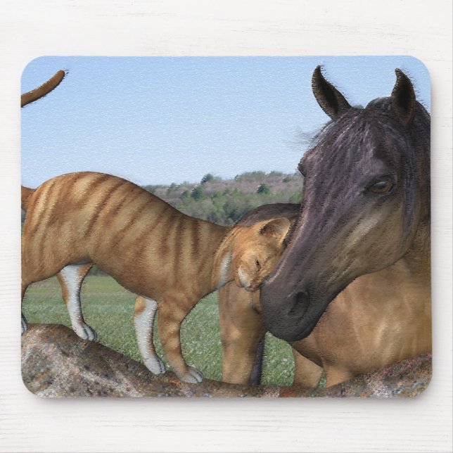 Cavalo e gato Mousepad - ame Thy Neigh-Purr (Frente)