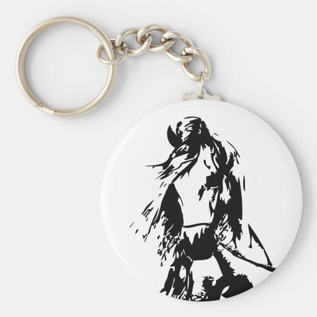 Cavalo em Chaveiro de Botão Halter (Frente)