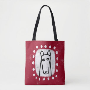 Cavalo Engraçado No Saco Vermelho De Tote