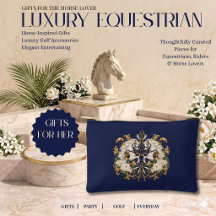 Cavalo Equestre de Luxo Navy Dourado & Marfim 