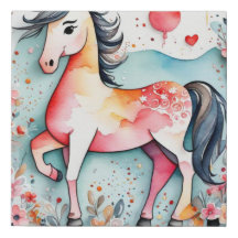 Cavalo floral fofo