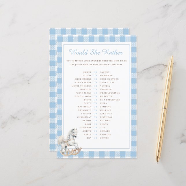 Cavalo Fogueiro Ela Faria Um Jogo De Chá de fralda (Frente/Verso In Situ)