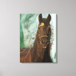 Cavalo Frísia de Cavalo Negro - Canvas
