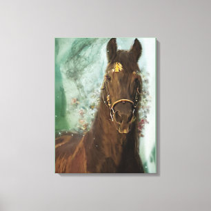 Cavalo Frísia de Cavalo Negro - Canvas