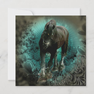 Cavalo Frísio ~ Cartão de Cumprimentos