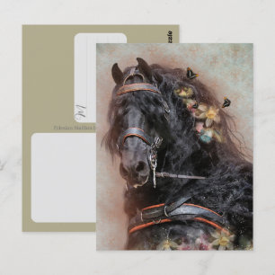 Cavalo Frísio - Cartão Postal